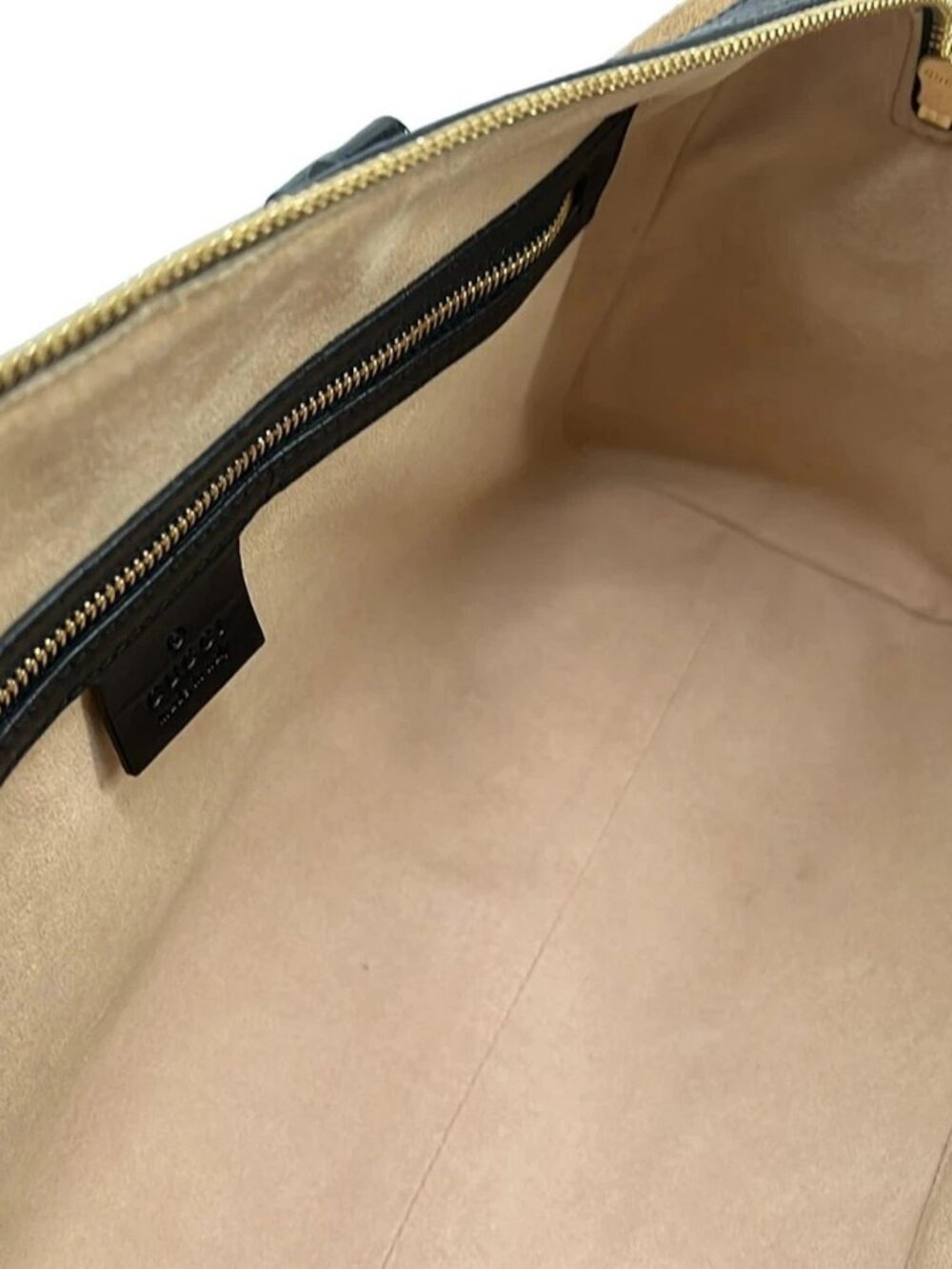 GUCCI Ophidia Medium Top Handle Bag 524532 Brown Black Multi Suede Cotton - - Picture 12 of 15